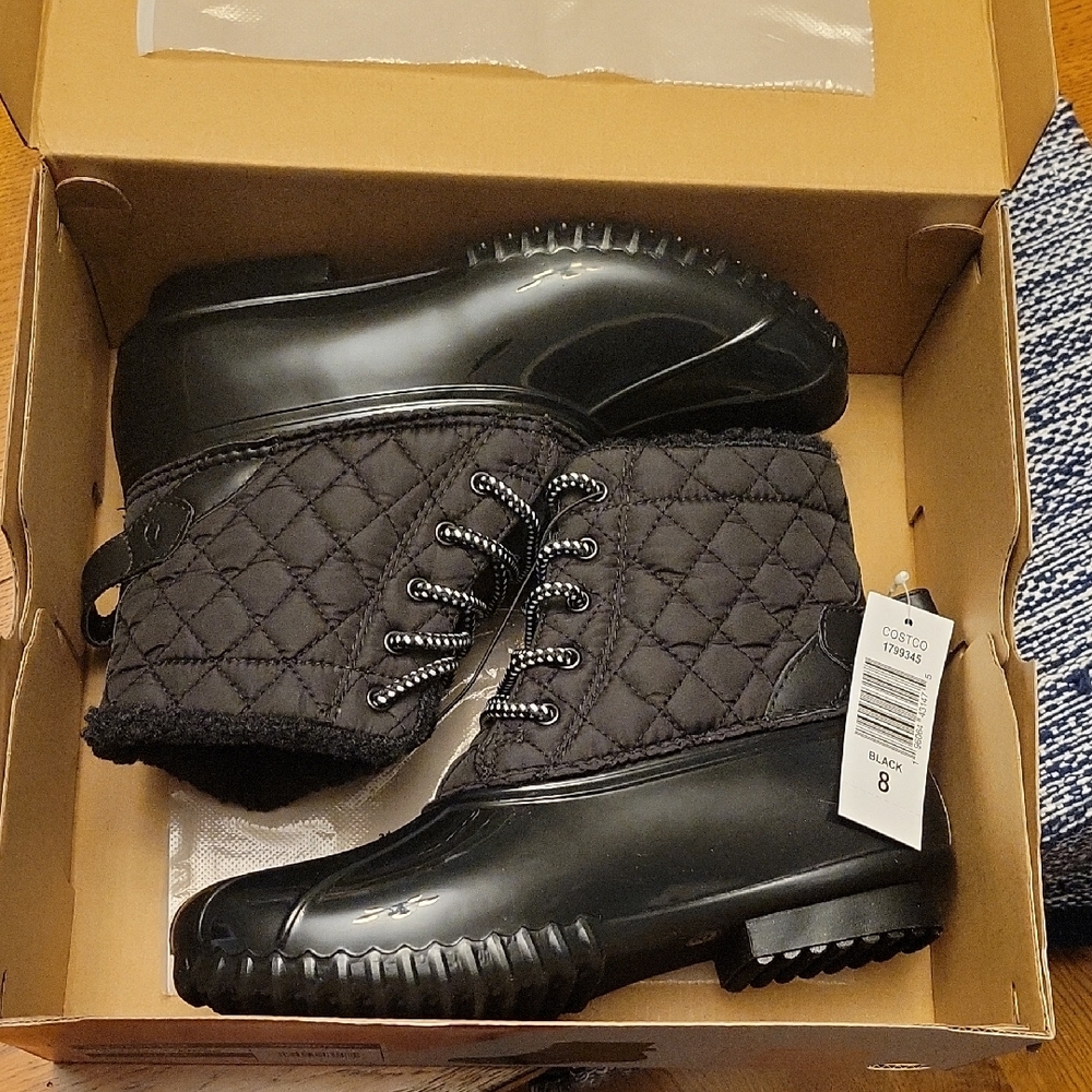 Sporto Andie Womens Black Quilted Winter Duck Boots multiple sizes available
